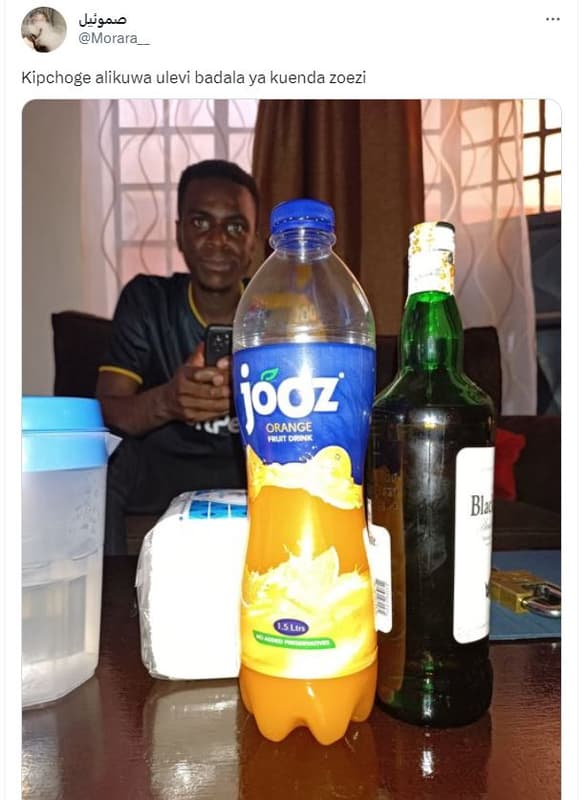 Jsgao morara kipchoge alikuwa ulevi badala ya kuenda zoezi jooz orange fuc blas