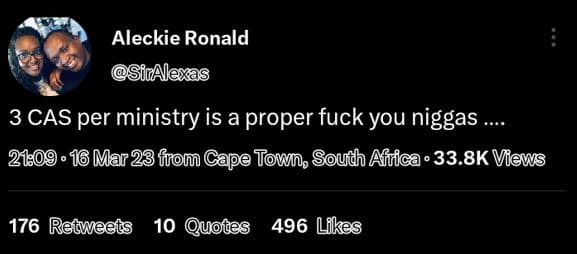 Aleckie ronald siualexas 3 cas per ministry is a proper fuck you niggas 16 mar 2