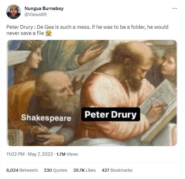 Nungua burnaboy views0g peter drury de gea is such a mess. if he was to be a fol