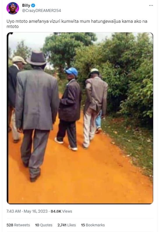 Billy crazydreamer254 uyo mtoto amefanya vizuri kumwita mum hatungewaijua kama a