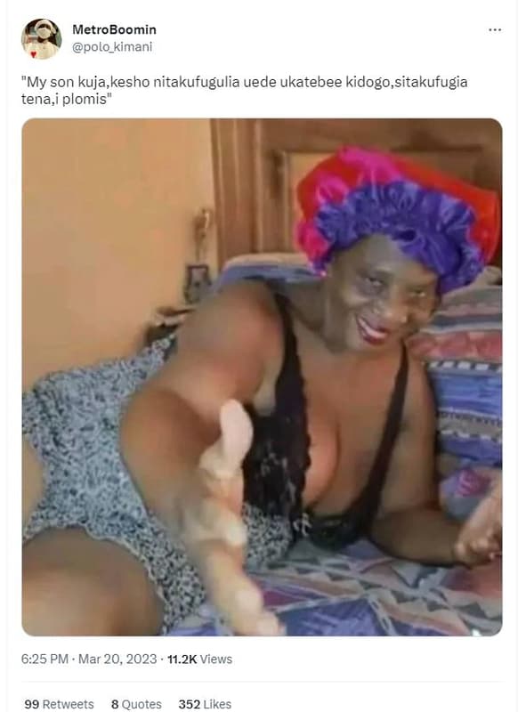 Metroboomin polo_kimani my son kuja,kesho nitakufugulia uede ukatebee kidogo,sit