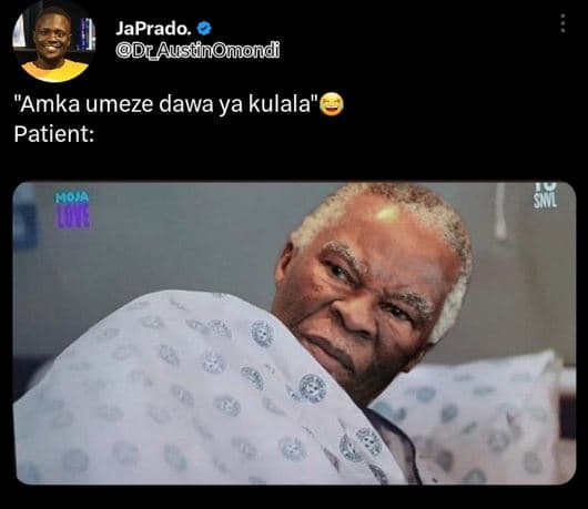Japrado dr_austnomondi amka umeze dawa ya kulala patient moia lue s7l