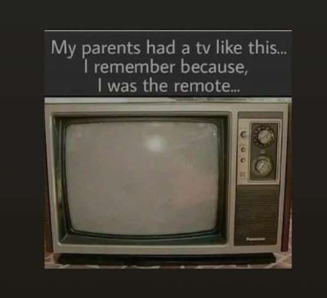 My parents had a tv like this. 1 remember because, was the remote