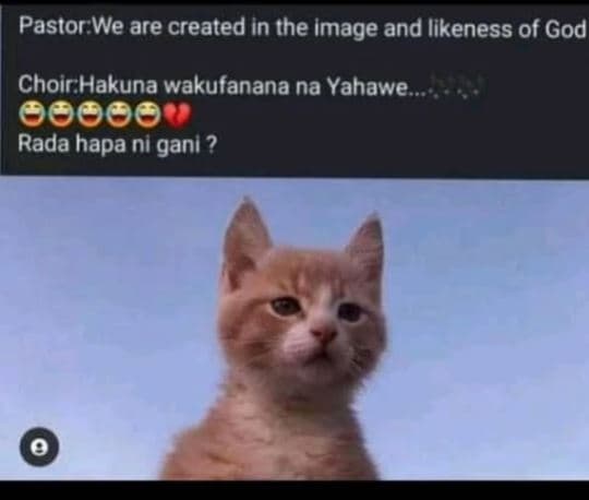 Pastor we are created in the image and likeness of god choirhakuna wakufanana na