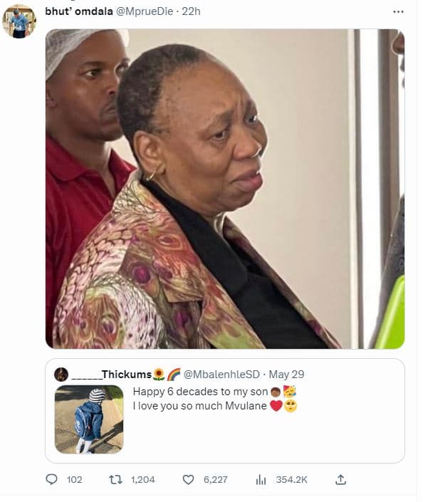 Bhut' omdala mpruedie 22h thickums mbalenhlesd may 29 happy 6 decades to my son