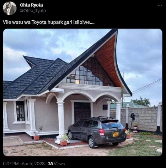Ohta ryota ohta_ryota vile watu wa toyota hupark gari isiibiwe_ 6.07 pm . apr 5,