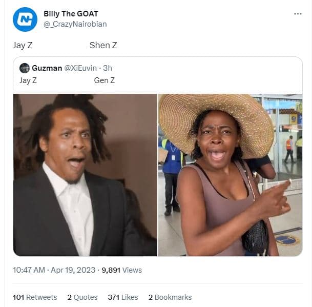 Billy the goat crazynairobian jay z shen z guzman xieuvin 3h jay z gen z 10.47 a