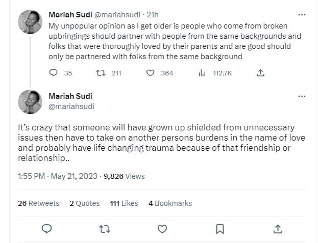 Mariah sudi mariahsudi 2th my unpopular opinion as get older is people who come