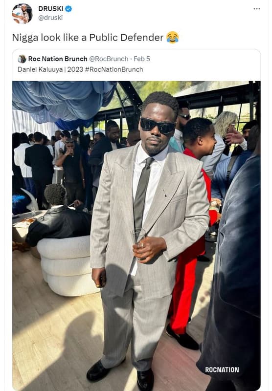 Druski druski nigga look like a public defender roc nation brunch rocbrunch feb