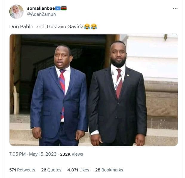 Somalianbae adanzamuh don pablo and gustavo gaviria a2 705 pm . may 15, 232k vie