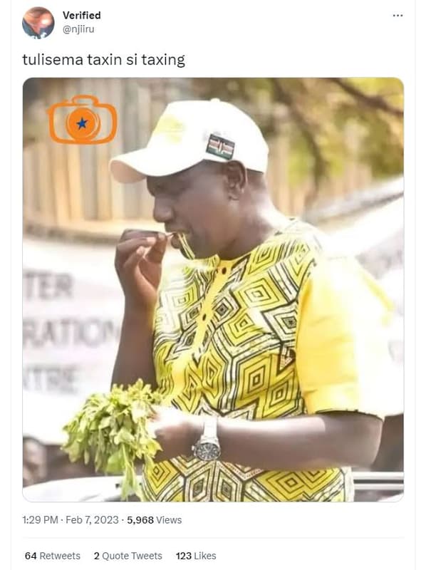 Verified njiiru tulisema taxin si taxing rjo kn 1.29 pm . feb 7, 5,968 views 64