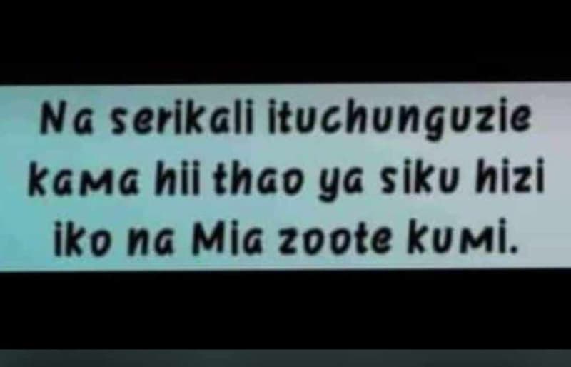 Na serikali ituchunguzie kgmg hil thao ya siku hizi iko na mia zopte kumi
