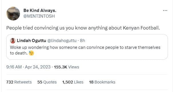 Be kind always mintintosh people tried convincing us you know anything about ken
