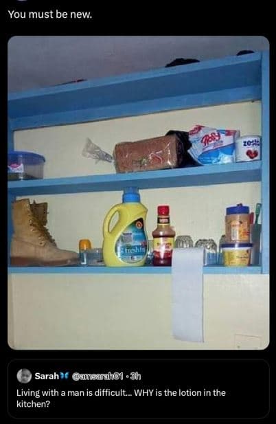 You must be new. sarah misarak01 31 living with man is difficult.. why is the lo