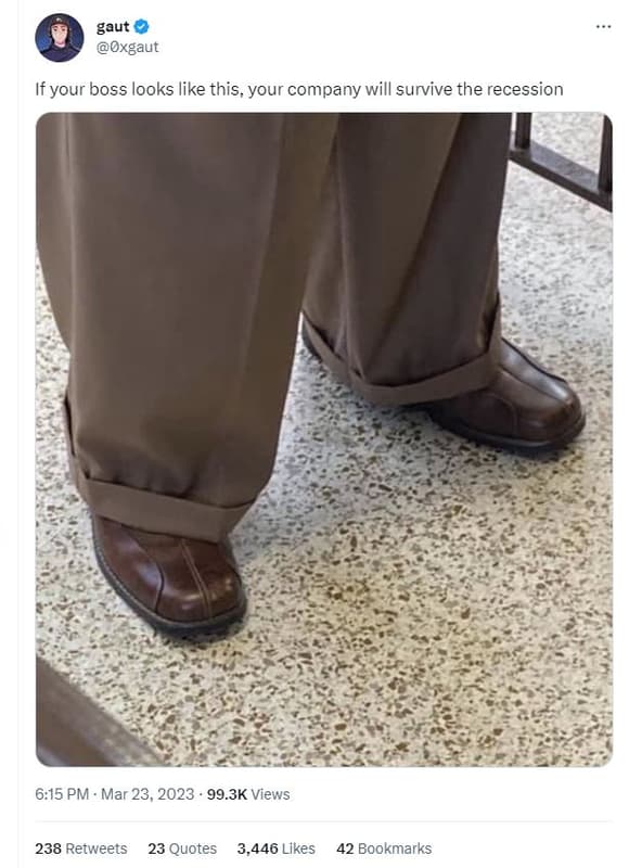 Gaut oxgaut if your boss looks like this, your company will survive the recessio