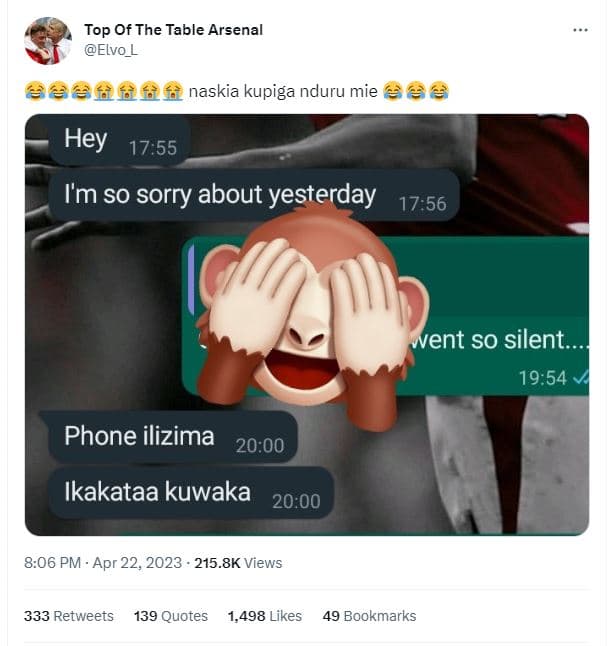 Top of the table arsenal elvo l geeffff naskia kupiga nduru mie 6 hey 17.55 im s