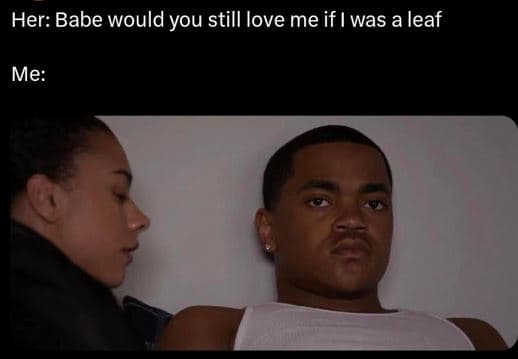 Her babe would you still love me if i was aleaf me