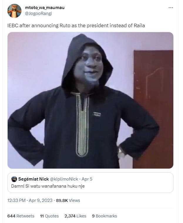 Mtoto_wa_maumau jogoorangi iebc after announcing ruto as the president instead o