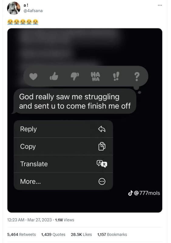 4afsana ffèfff god really saw me struggling and sent u to come finish me off rep