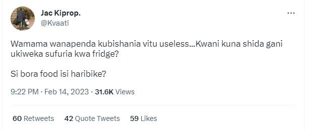 Jac kiprop kvaati wamama wanapenda kubishania vitu useless _ kwani kuna shida ga