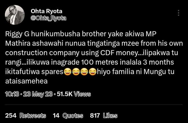 Ohta ryota hta riggy g hunikumbusha brother yake akiwa mp mathira ashawahi nunua