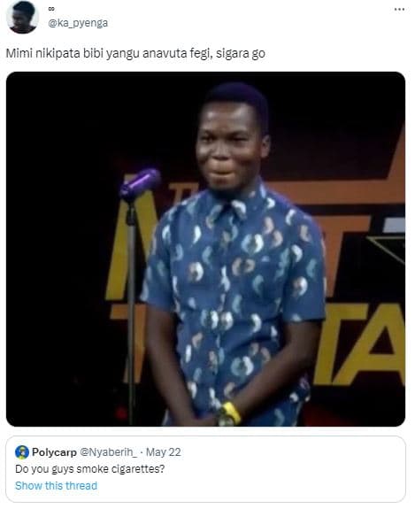 Ka_pyenga mimi nikipata bibi yangu anavuta fegi, sigara g0 ta polycarp nyaberih