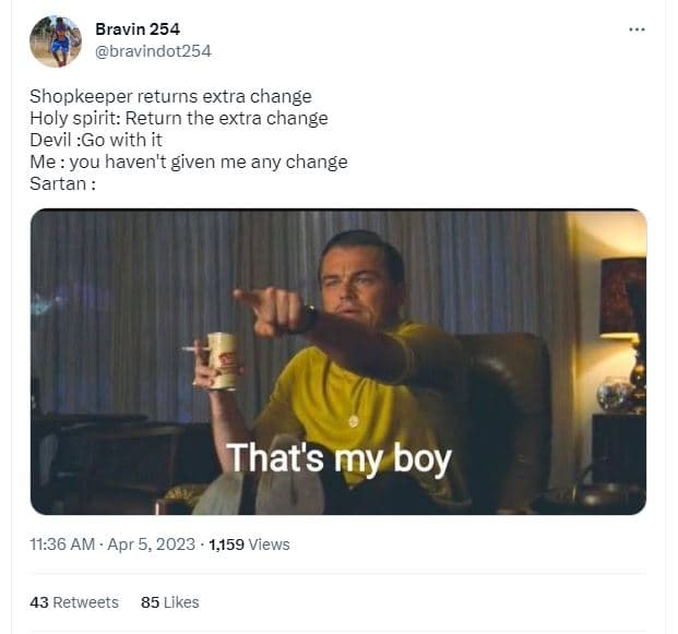 Bravin 254 bravindot254 shopkeeper returns extra change holy spirit return the e