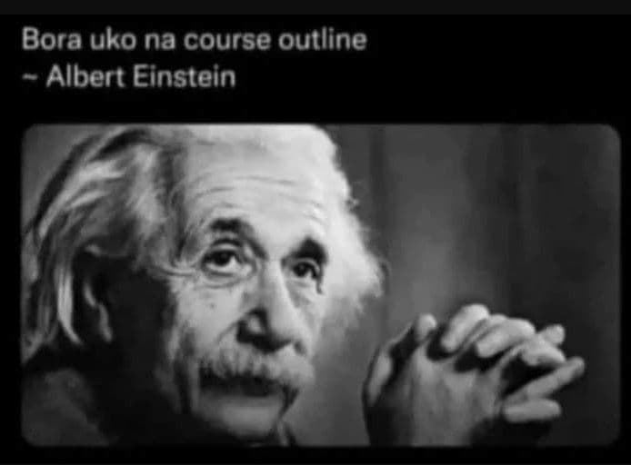 Bora uko na course outline albert einstein