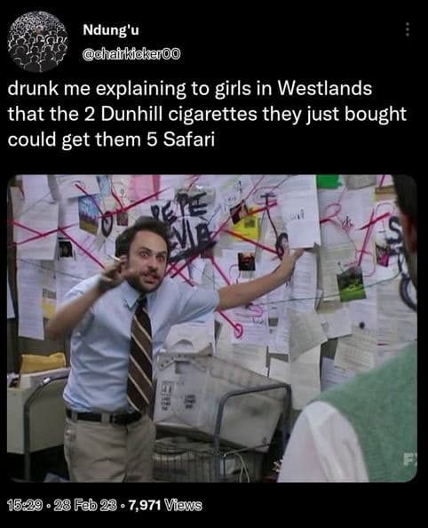Ndung'u chafikfdkeroo drunk me explaining to girls in westlands that the 2 dunhi