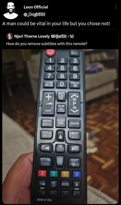 Leon officiel ngtfrn a man could be vital in your life but you chose not! njeri