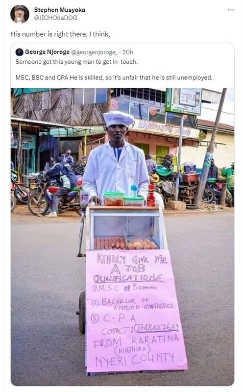 Stephen musyoka jichodadog his number is right there think. george njoroge georg