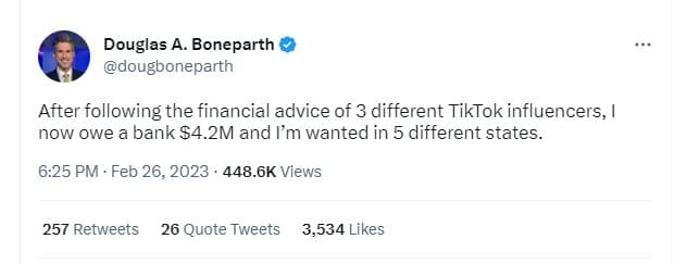 Douglas a. boneparth dougboneparth after following the financial advice of 3 dif