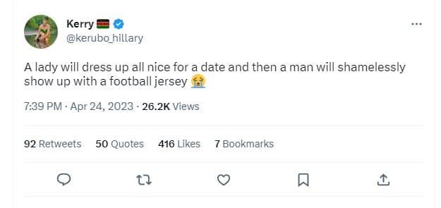 Kerry kerubo_hillary a lady will dress up all nice for a date and then a man wil