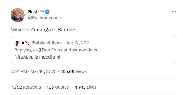 Rash rashousmane millicent omanga to bandits abigaeldiana . sep 12, replying to