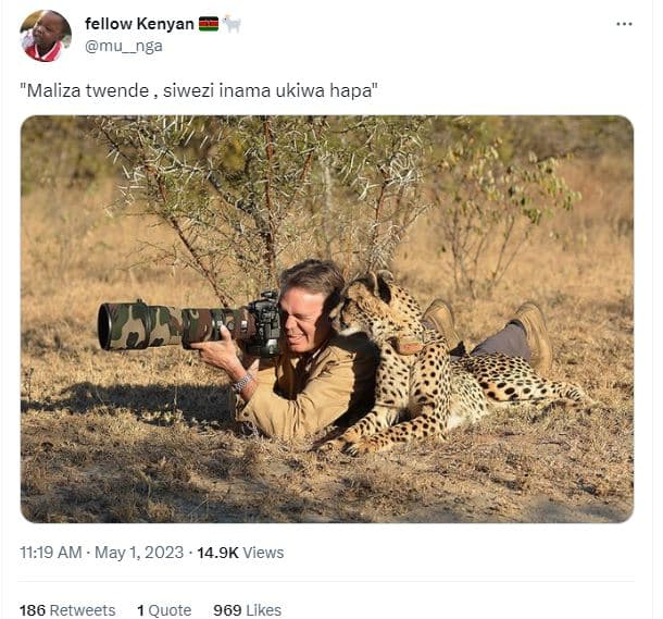 Fellow kenyan mu_nga 'maliza twende . siwezi inama ukiwa hapa 11.19 am may 1, 14