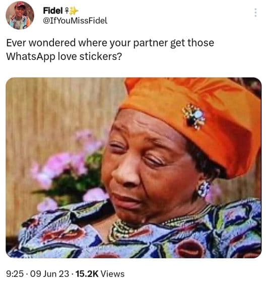 Fidel ifyoumissfidel ever wondered where your partner get those whatsapp love st