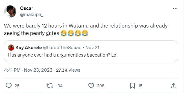 Oscar makupa we were barely 12 hours in watamu and the relationship was already