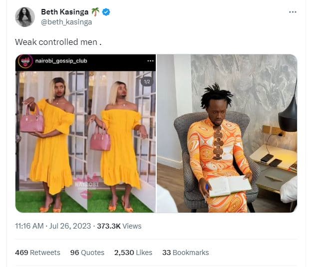 Beth kasinga beth_kasinga weak controlled men nalrobi_gossip_club 11.16 am jul 2