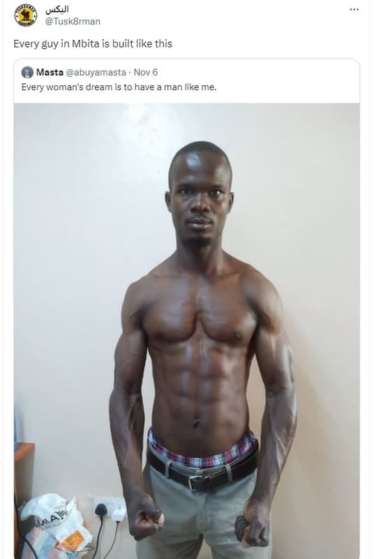 Uusyi tusk8rman every guy in mbita is built like this masta abuyamasta nov 6 eve