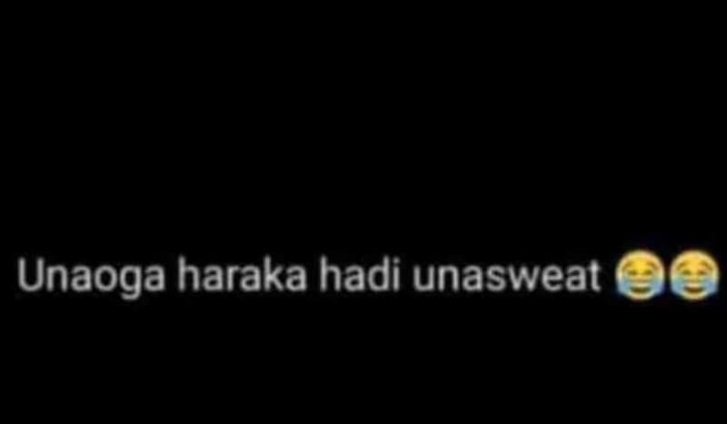 Unaoga haraka hadi unasweat