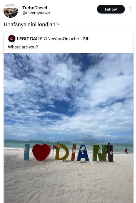 Turbodiesel alexmwanzo follow unafanya nini londiani? legit daily newtonomache 2