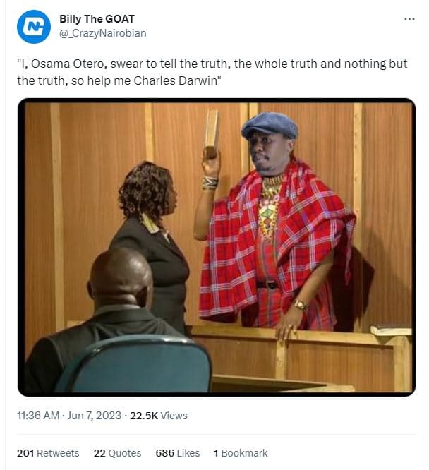 Billy the goat _crazynairobian i,osama otero, swear to tell the truth, the whole