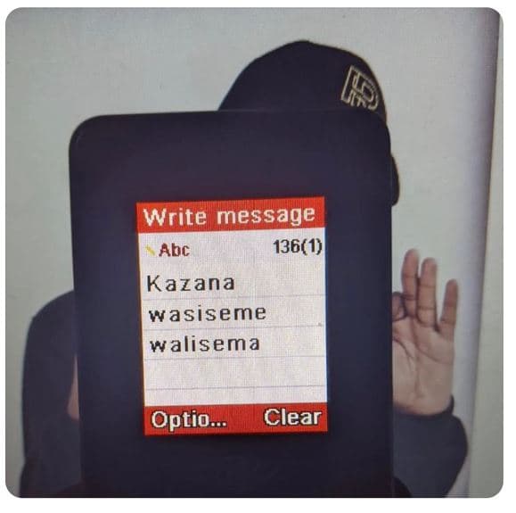 Write message abc 1361 kazana wasiseme walisema optio clear