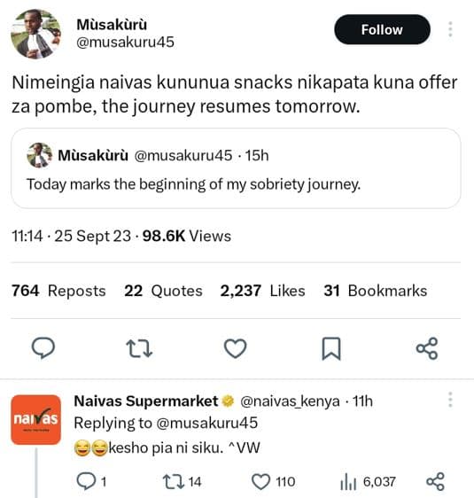 Musakuru musakuru4s follow nimeingia naivas kununua snacks nikapata kuna offer z