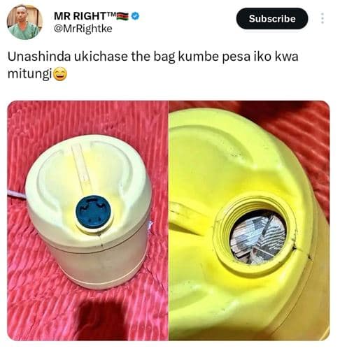 Mr righttm mrrightke subscribe unashinda ukichase the bag kumbe pesa iko kwa mit