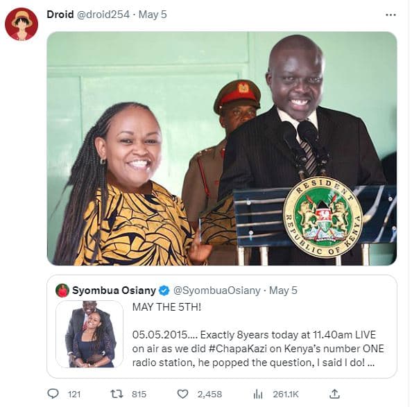 Droid droid254 . may 5 syombua osiany syombuaosiany may may thesth! 05.05.. exac