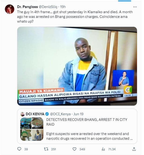 Dr. pangloss denizsliq 19h the guy in 4th frame_ got shot yesterday in kiamaiko