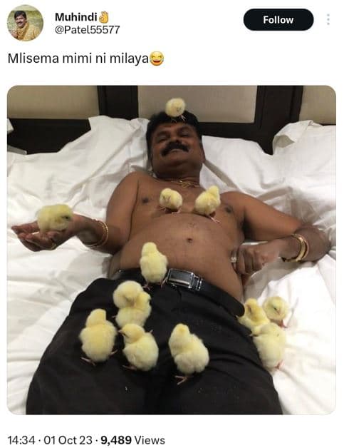 Muhindi patel55577 follow mlisema mimi ni milaya 14.34 01 oct 23 9,489 views