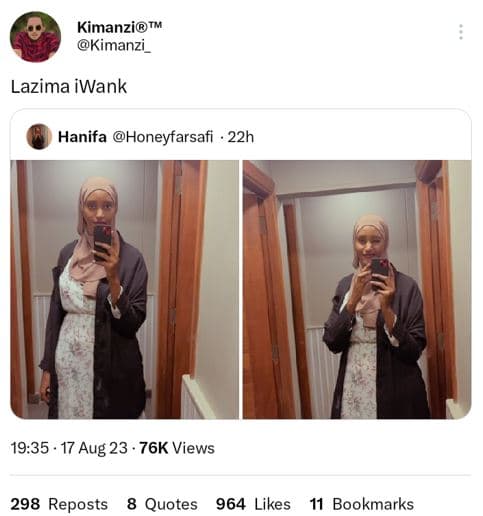 Kimanzitm kimanzi lazima iwank hanifa honeyfarsafi 22h 19.35 . 17 aug 23 . 76k v