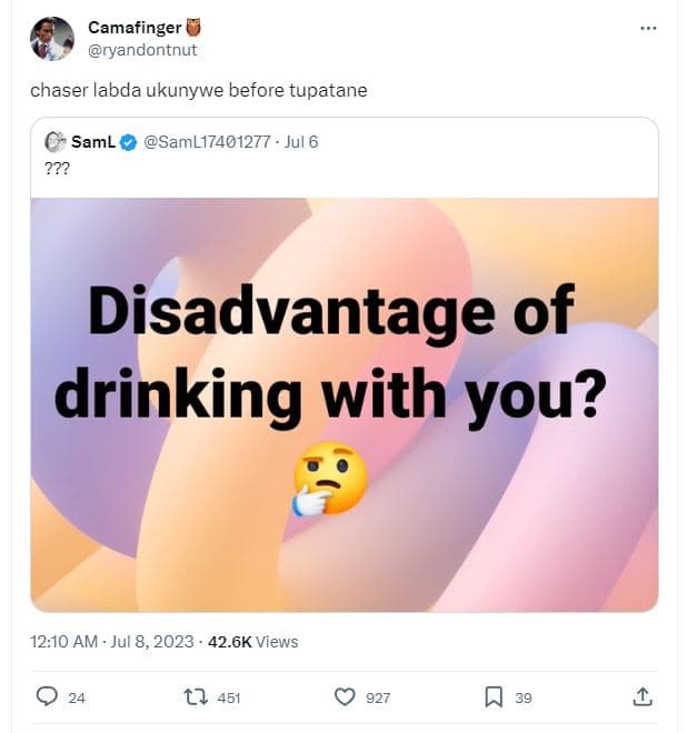 Camafinger ryandontnut chaser labda ukunywe before tupatane saml saml17401277 ju